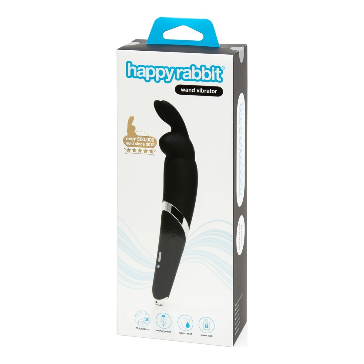 Wand masažuoklis Happy Rabbit Juoda